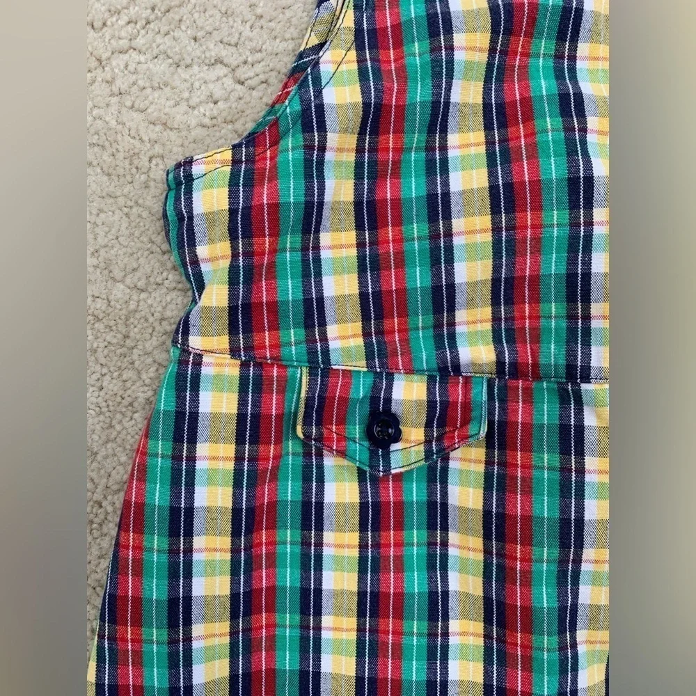 Vintage Gymboree Size 6-7 Years Rainbow Tag Plaid Jumper Dress